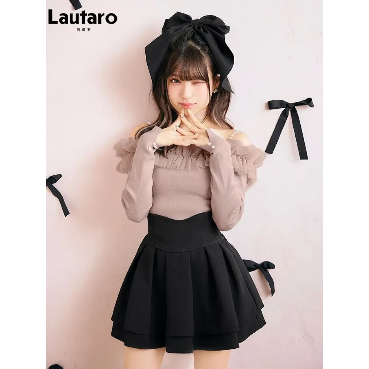 Sweet Black Tiered High Waist Mini Skirt - Bottoms - Mini Skirt - 5