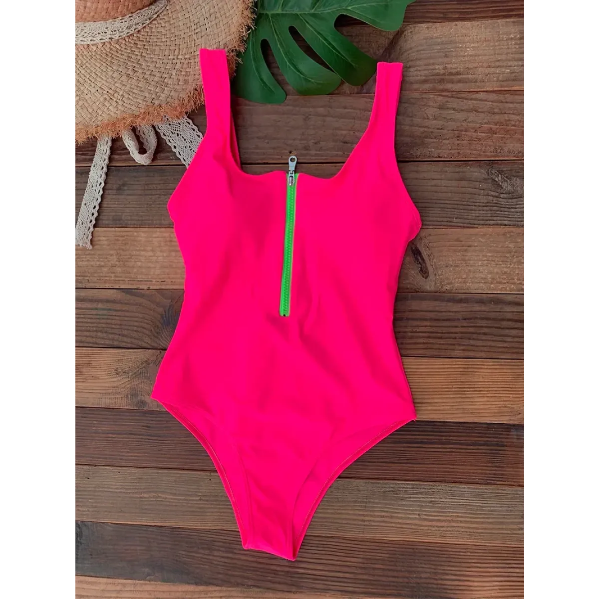 Front Zip Backless One-Piece Monokini Swimsuit - Women’s Clothing & Accessories - Swimsuit / Bikini / One-Piece