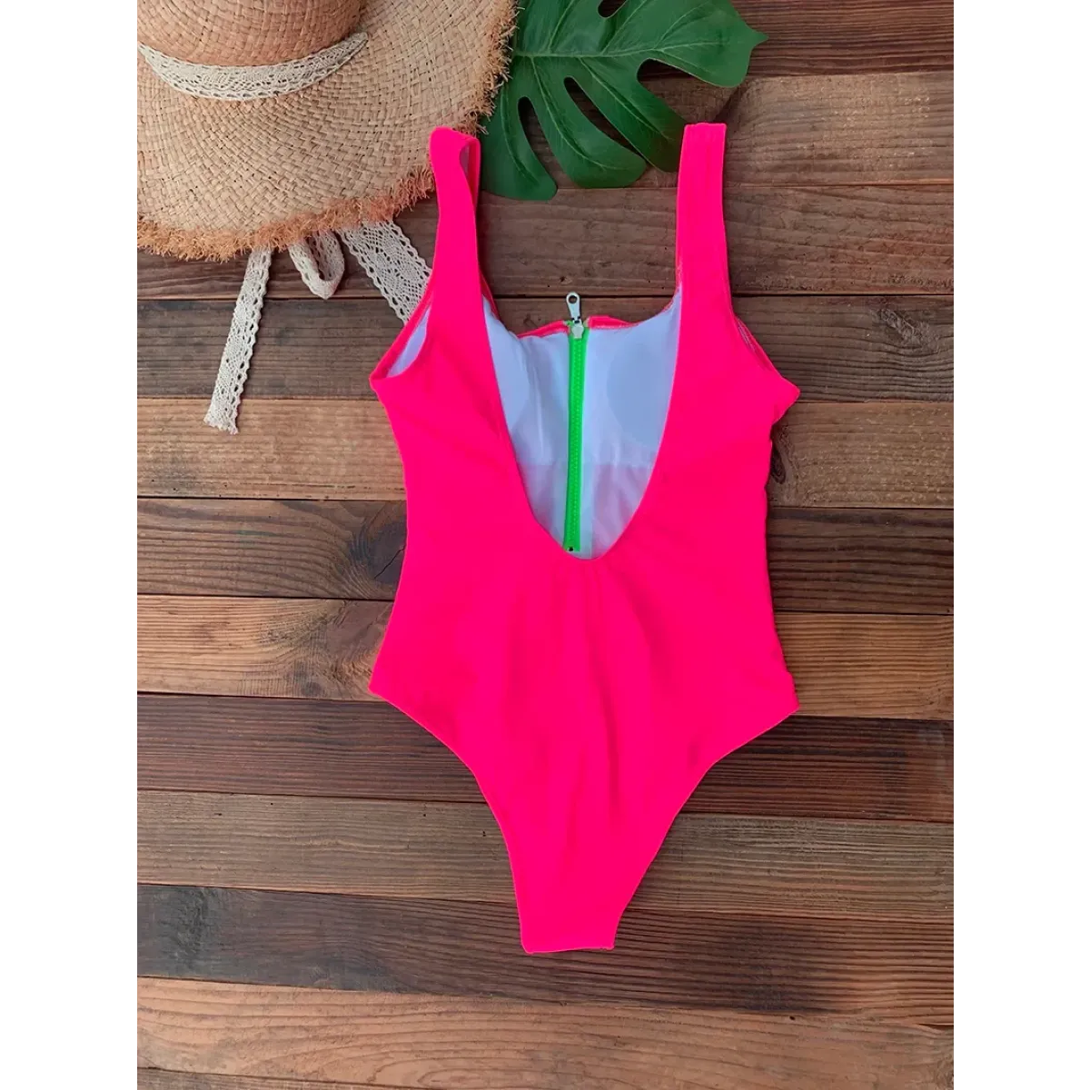 Front Zip Backless One-Piece Monokini Swimsuit - Women’s Clothing & Accessories - Swimsuit / Bikini / One-Piece