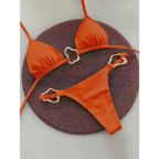 Solid Color Lace-Up Two-Piece Bikini Set - Swimsuits - Swimsuit / Bikini / One-Piece Swimwear - 3