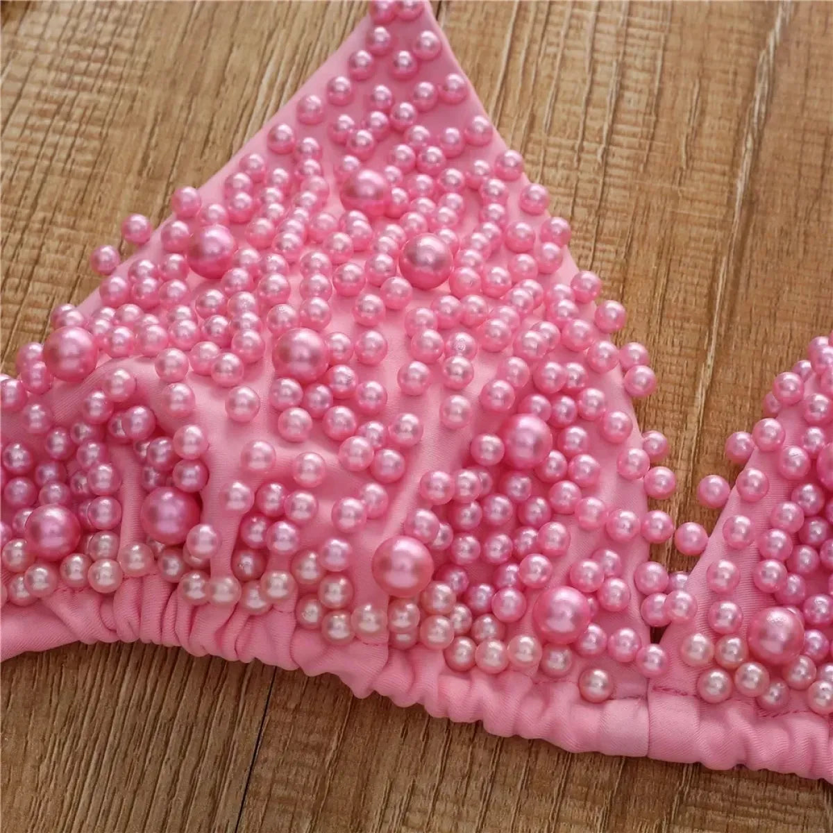 Pearl String Thong Bikini Y2K Halter Set - Swimsuits - Swimsuit / Bikini / One-Piece Swimwear - 3