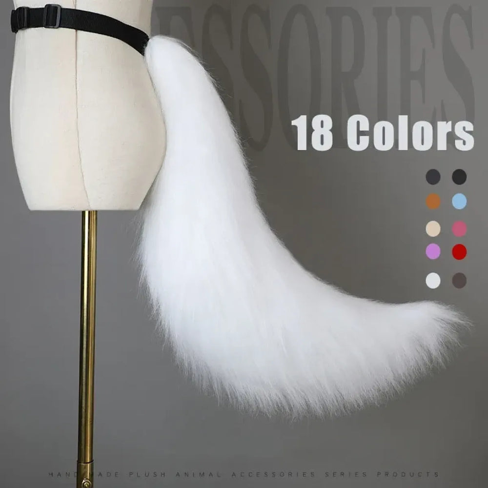 Plush Anime Cat & Fox Cosplay Tail – 70cm - Women’s Clothing & Accessories - Costume Props - 1