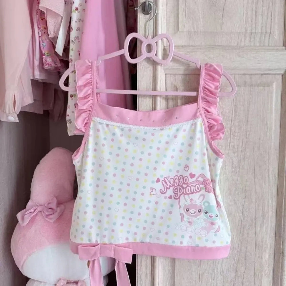 Fairy Grunge Lolita Ruffle Bow T-Shirt - T-Shirts - T-Shirt - 1