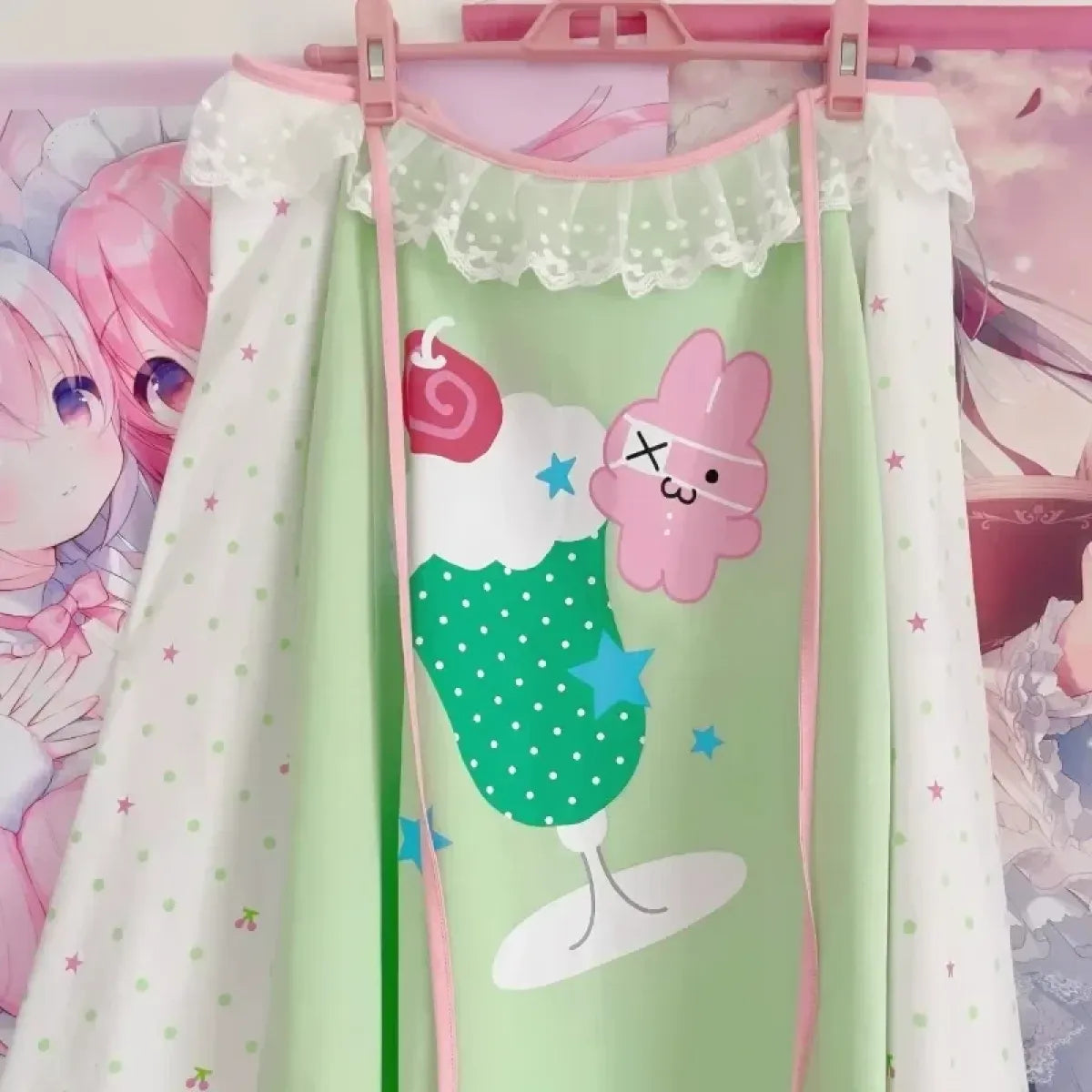 Sweet Kawaii Cartoon Print Slash Neck Tee - T-Shirts - T-Shirt - 2