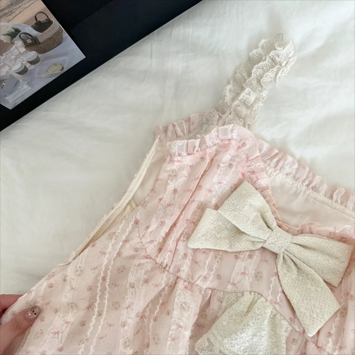 Sweet Lolita Bow Lace Mini Dress - All Dresses - Lolita Dress - 3