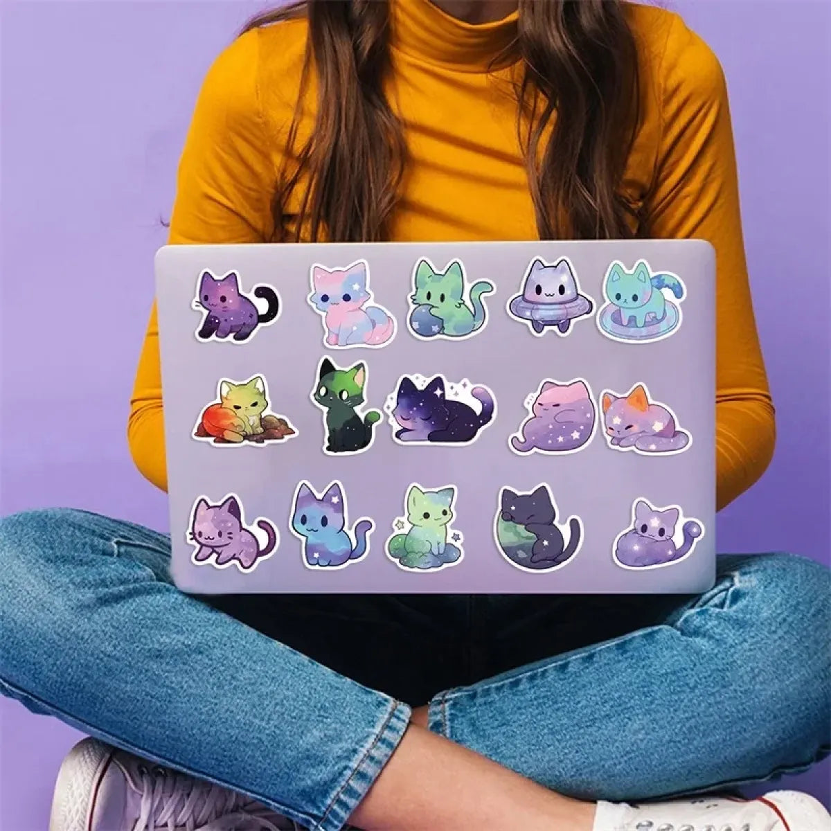 Cute Starry Sky Cat PVC Sticker Pack - Stickers - Sticker / Decal - 4