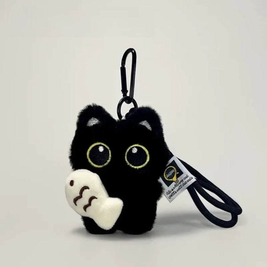 Plush Cat Keychain with Fish - Cosplay - Plush Keychain - 1