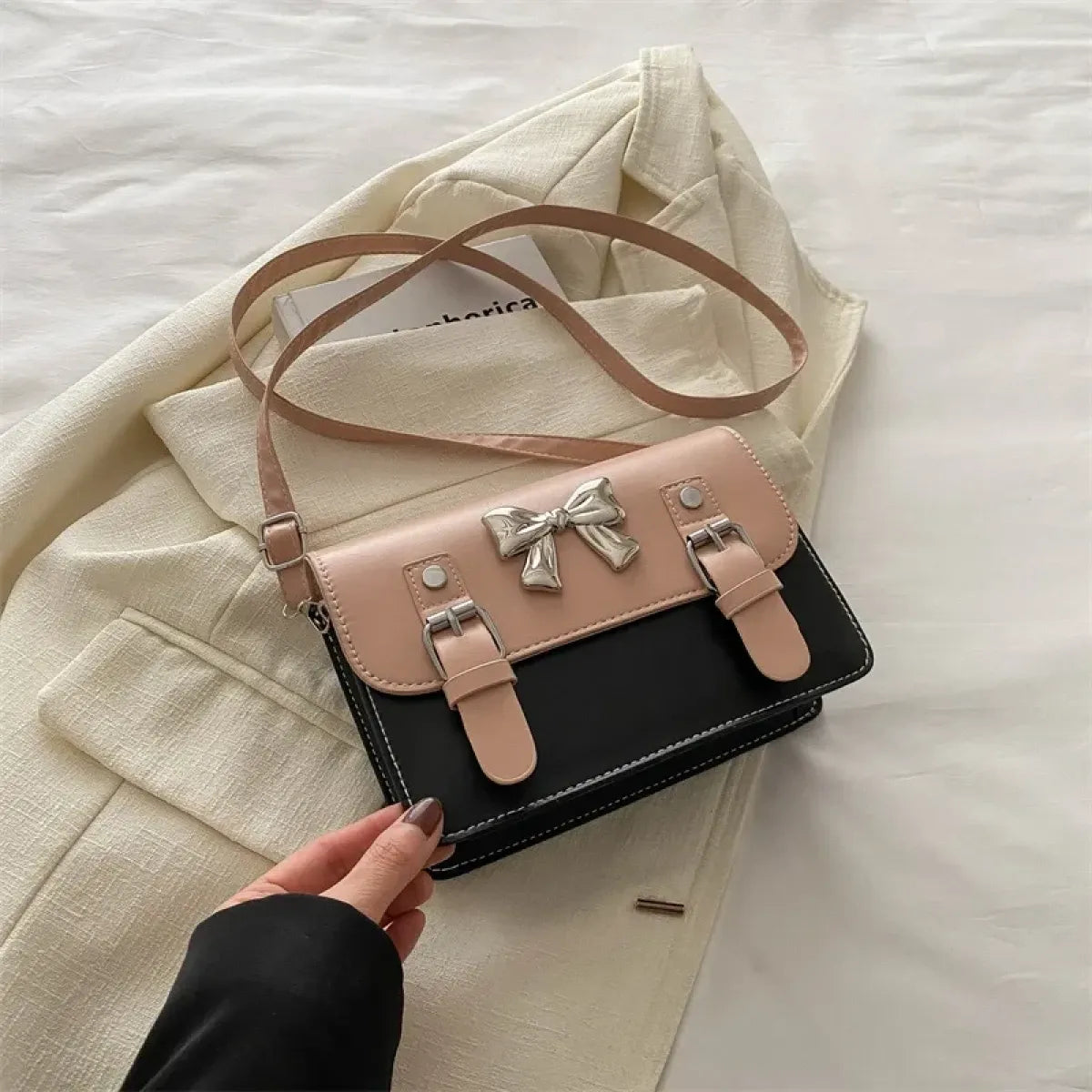 Small Bow Flap Crossbody Bag (Square) - Accessories - Crossbody Bag - 9