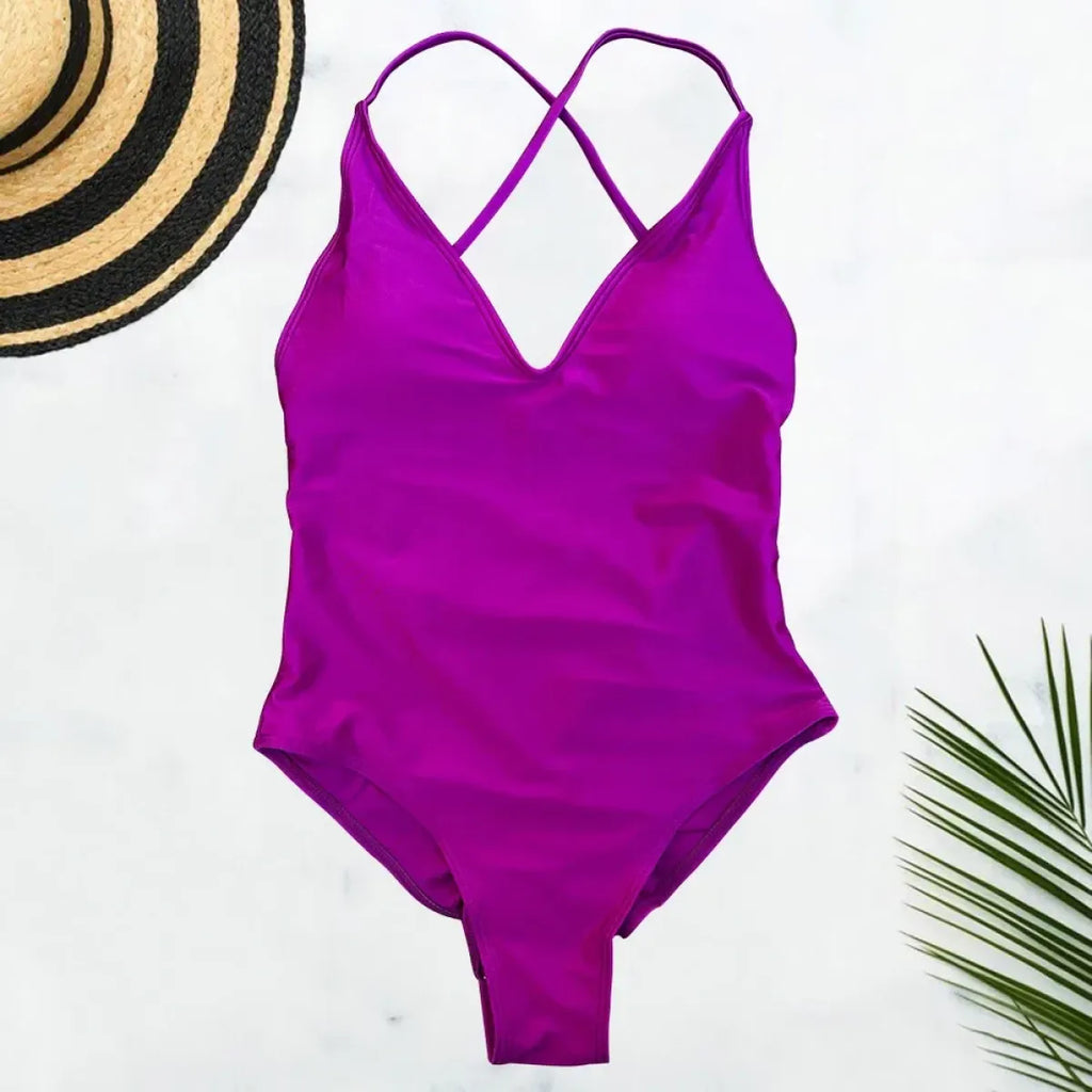 Solid One-Shoulder One Piece Swimsuit - Women’s Clothing & Accessories - Swimsuit / Bikini / One-Piece Swimwear - 17