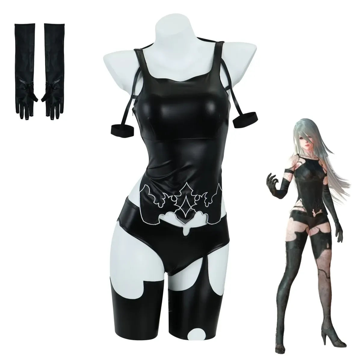 NieR:Automata A2 Black Battle Suit Cosplay Set - Women’s Clothing & Accessories - Cosplay Outfit - 1