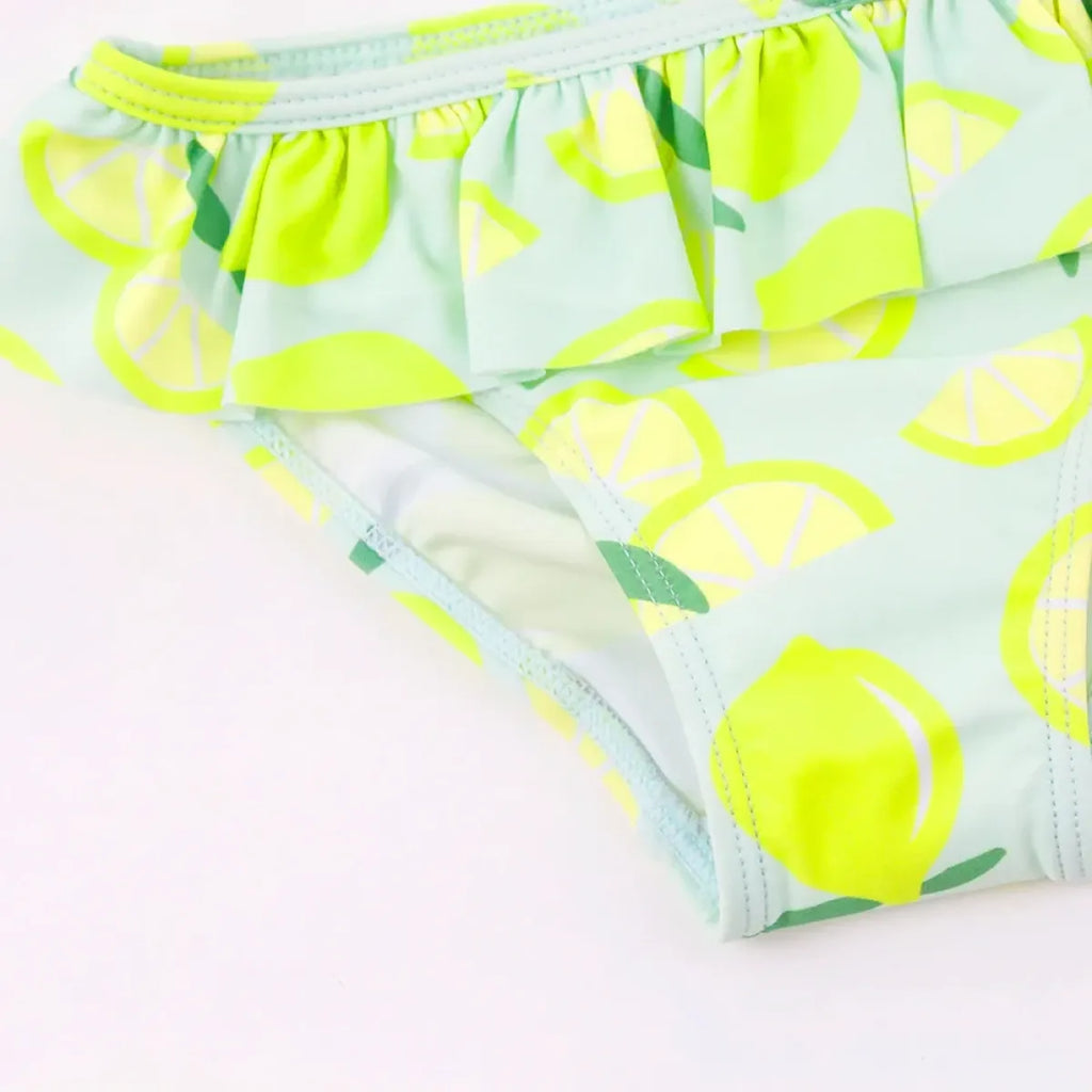 Ruffle Lemon Print Girls Bikini Swim Set - Swimsuits - Swimsuit / Bikini / One-Piece Swimwear - 6