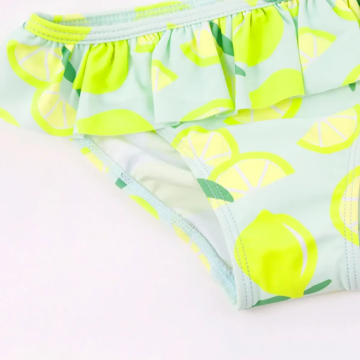 Ruffle Lemon Print Girls Bikini Swim Set - Swimsuits - Swimsuit / Bikini / One-Piece Swimwear - 6