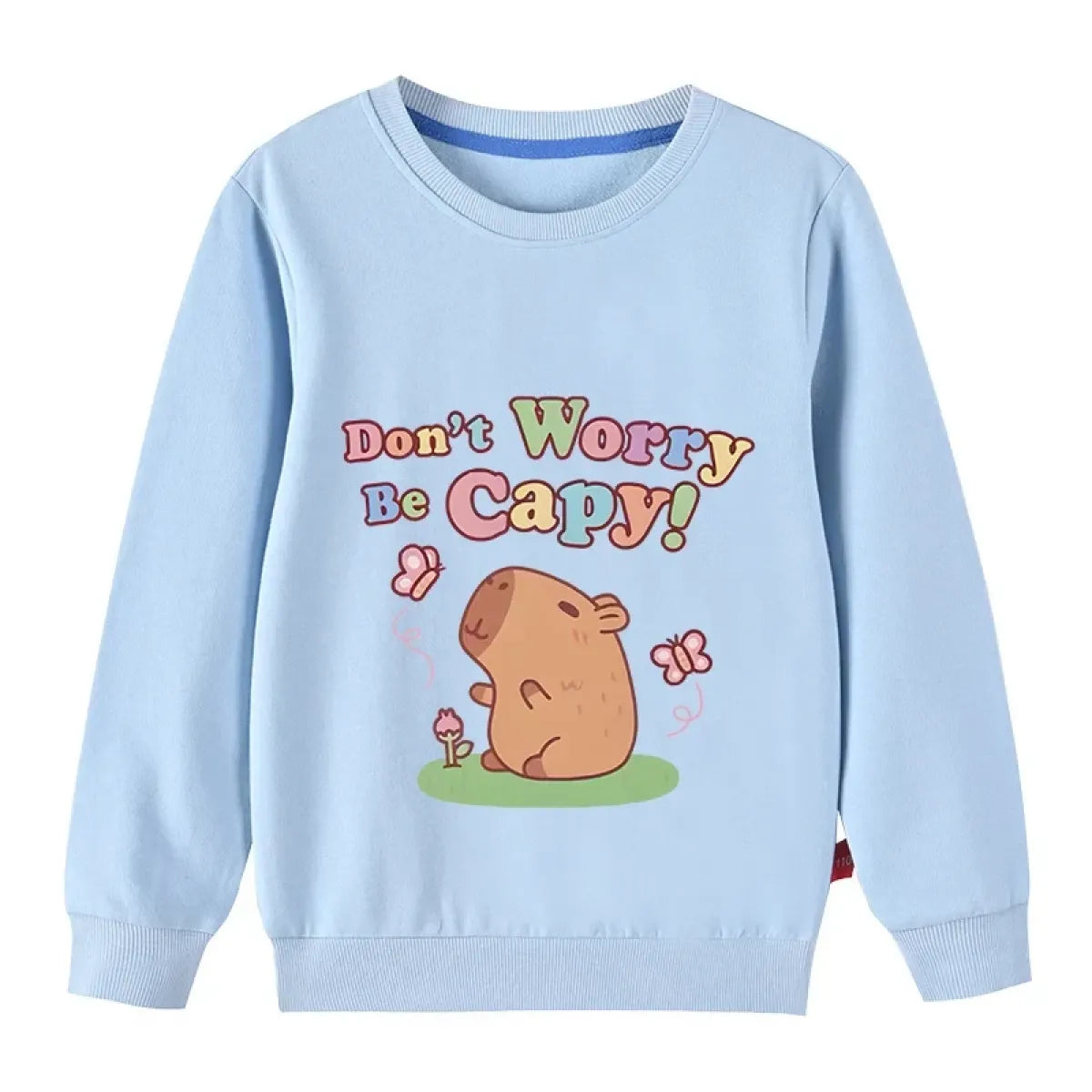 Kids Cotton Capybara Cartoon Pullover Sweatshirt - T-Shirts - Sweatshirt - 7