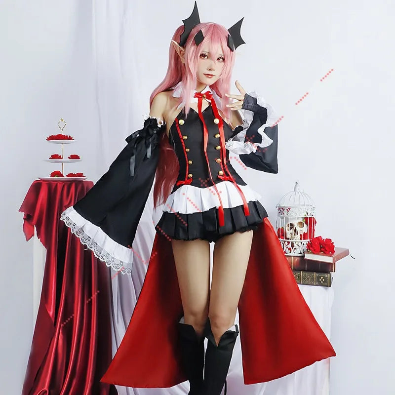Seraph Of The End Krul Tepes Cosplay Costume - Kawaii Stop - Anime, Characters, Convention, Cosplay, Costume, Dress, Fantasy, Fujian, Krul Tepes, Mainland China, Polyester, Seraph Of The End, Sets, Unisex, Vampire