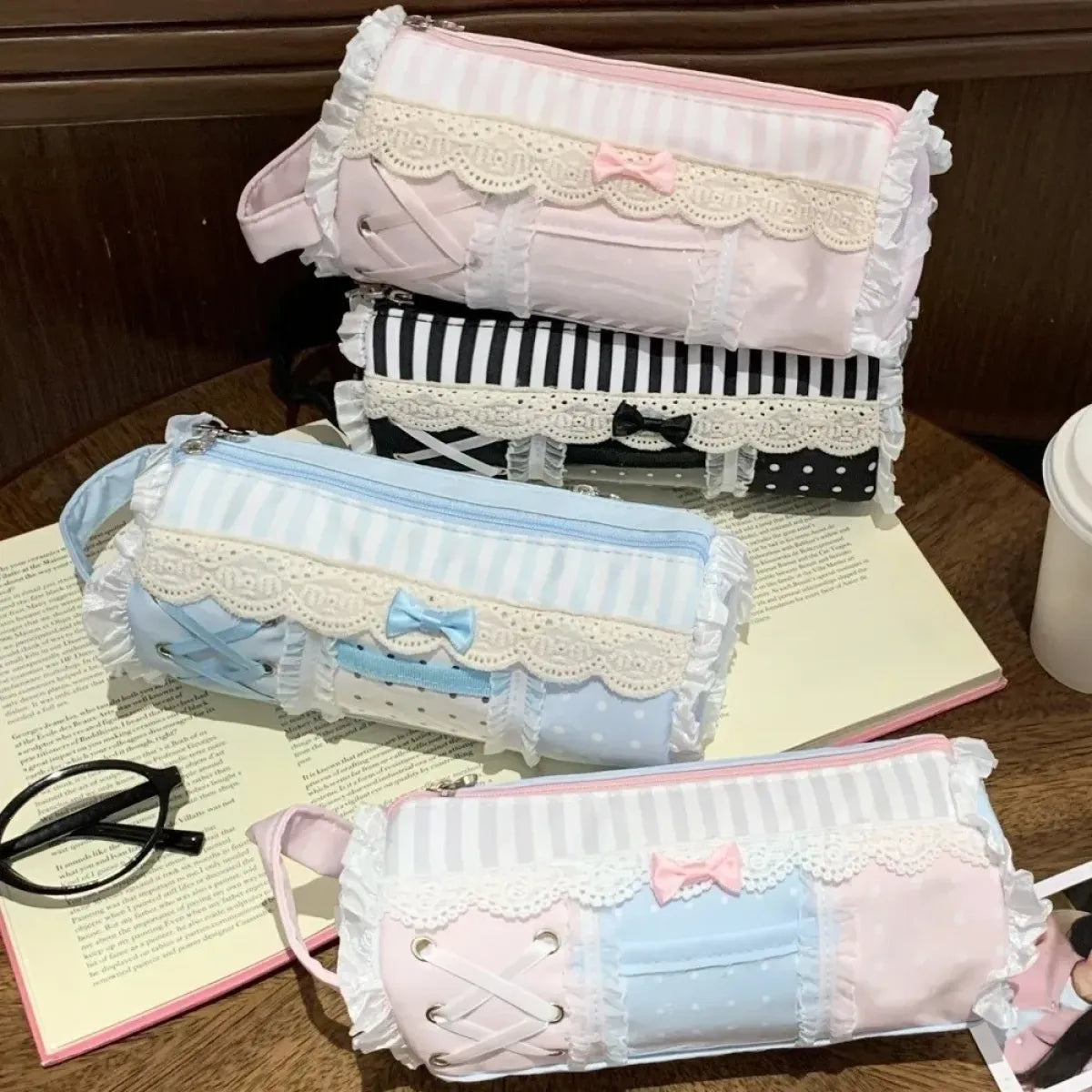 Sweet Lace Ruffle Pencil Case - Best Sellers - Pouch / Makeup Bag - 1