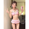 Y2K Cherry Dot Patchwork Bikini Set - Women’s - Swimsuit / Bikini / One-Piece Swimwear - 6