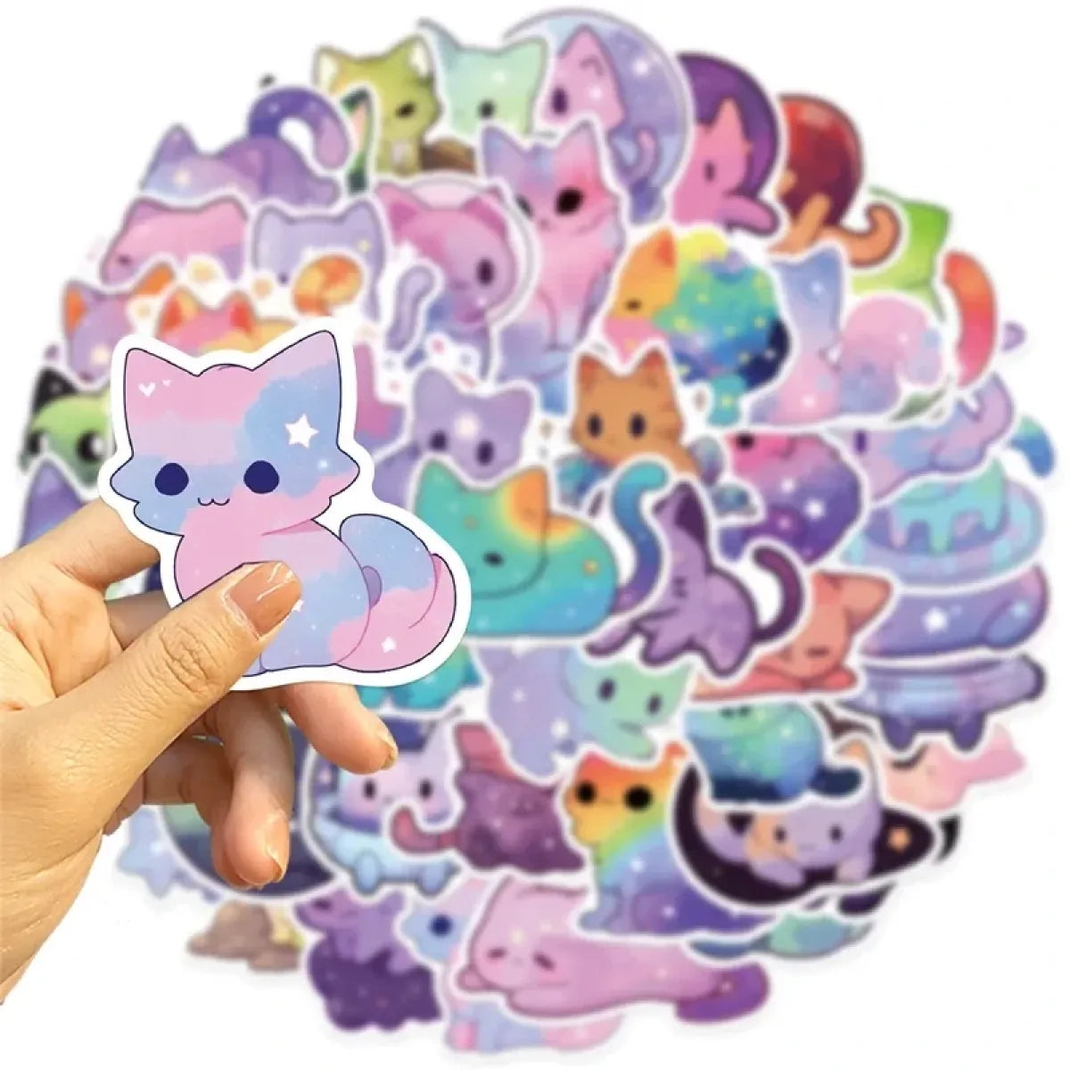 Cute Starry Sky Cat PVC Sticker Pack - Stickers - Sticker / Decal - 6