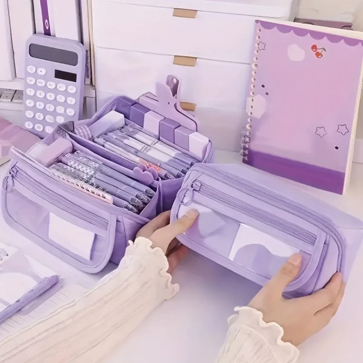 Large-Capacity Pencil Case with Desk Organizer - Cosplay - Pencil Case - 1