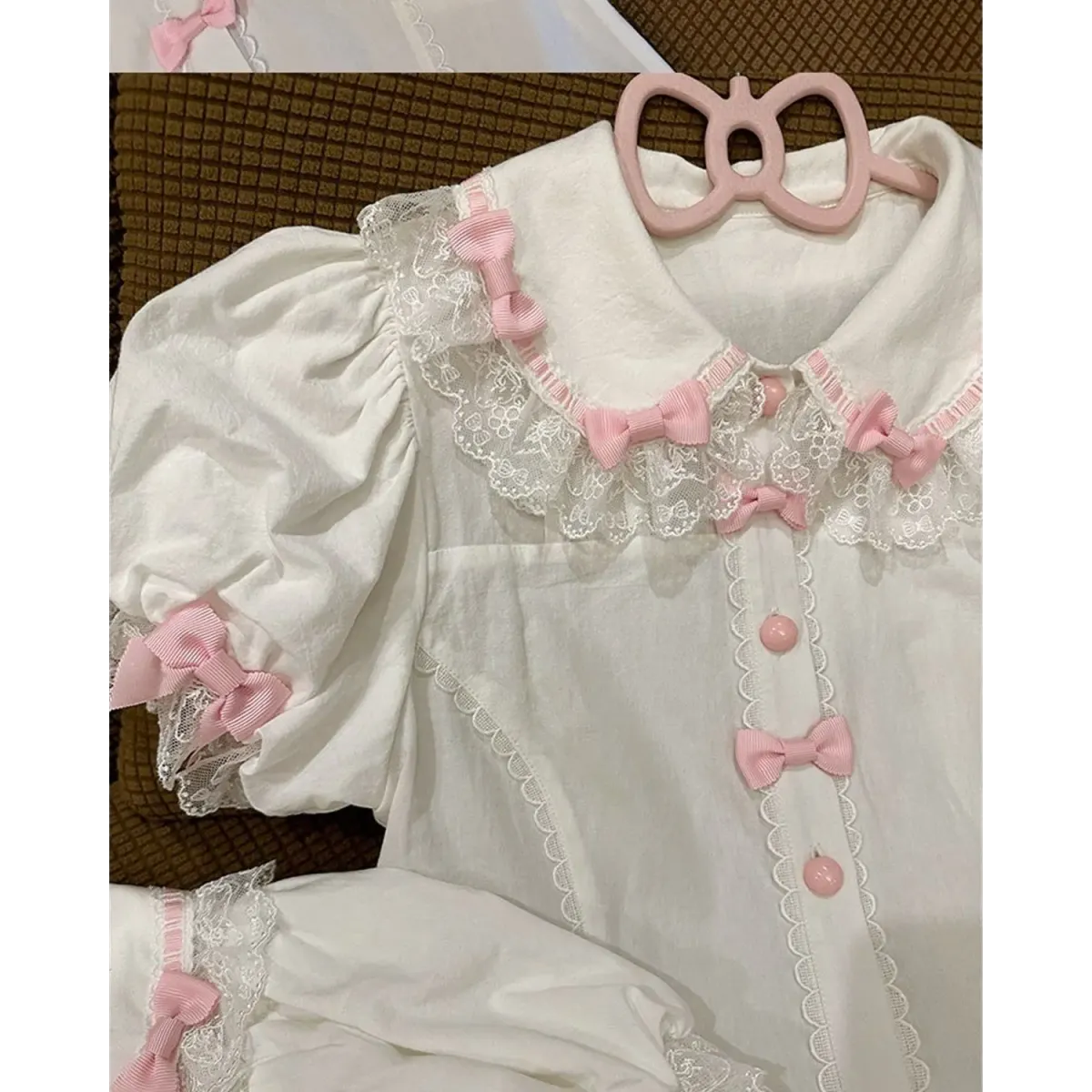 Sweet Lolita Peter Pan Collar Puff Sleeve Blouse - Women’s Clothing & Accessories - Blouse - 3