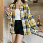 Vintage Preppy Plaid Button-Up Shirt - T-Shirts - Button-Up Shirt - 28
