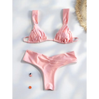 Frill Trim Triangle Bikini Set - Swimsuits - Swimsuit / Bikini / One-Piece Swimwear - 14