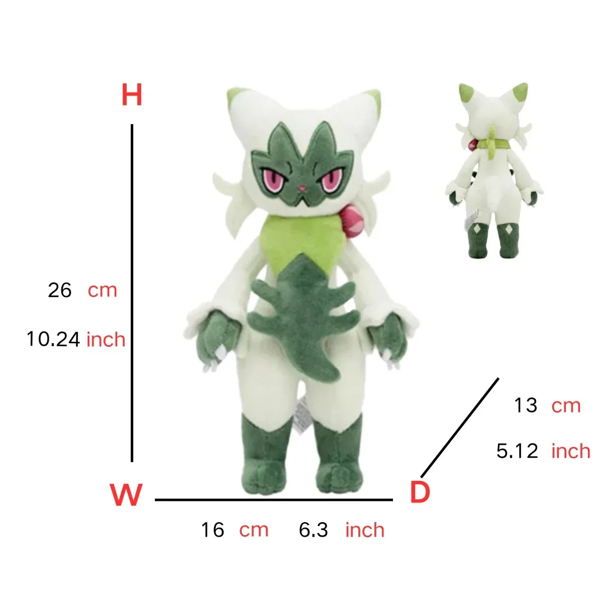 Floragato Sprigatito & Meowscarada Plush Toy - Anime - Plush / Plushie - 6