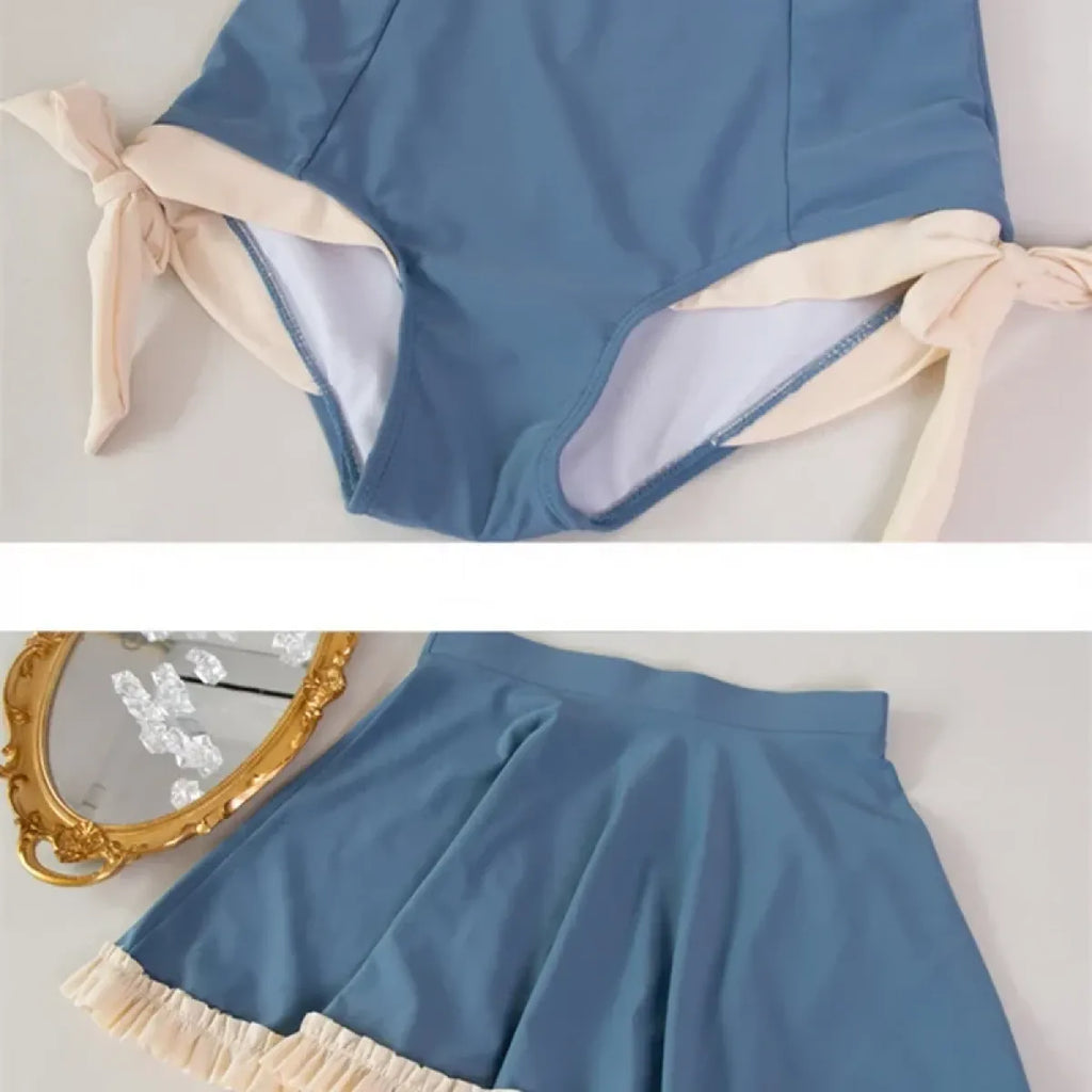 Sweet Korean Style Monokini Bikini Set - Swimsuits - Swimsuit / Bikini / One-Piece Swimwear - 6