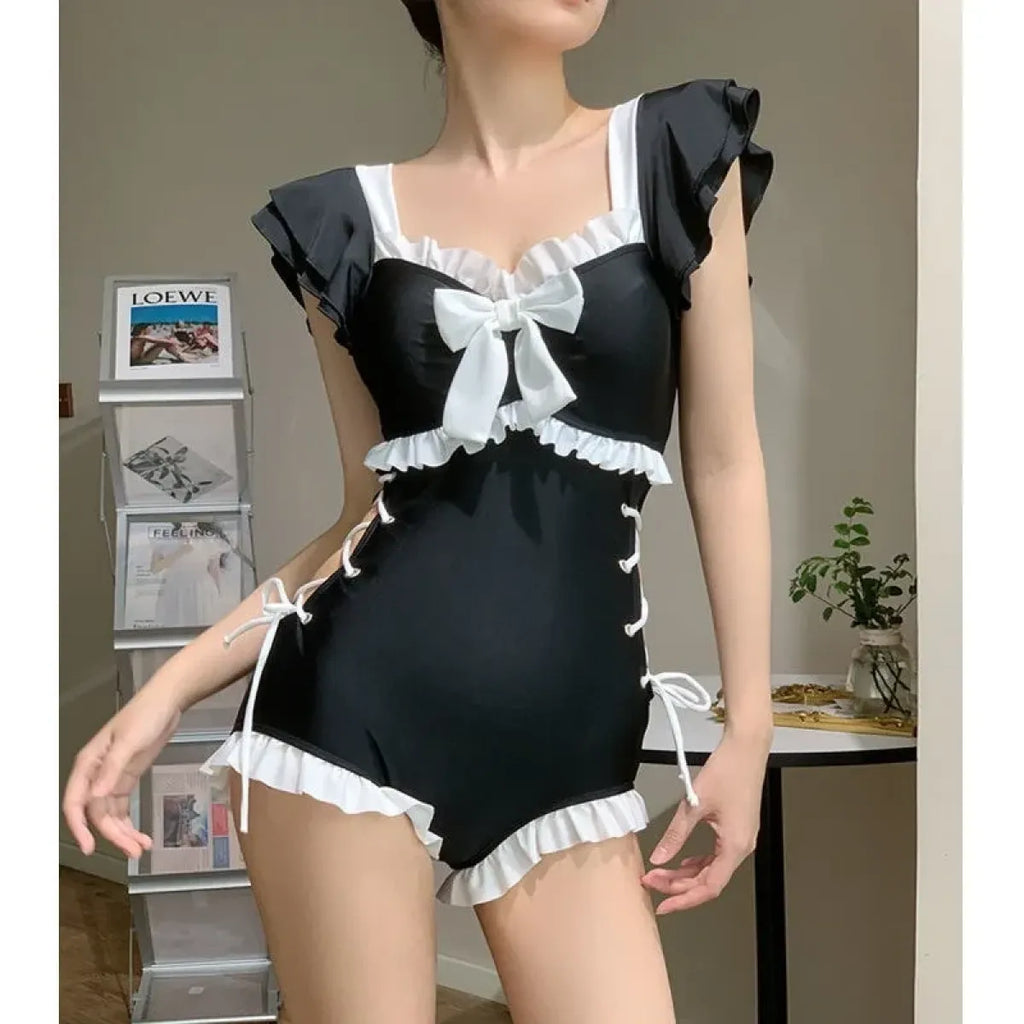 Sweet Blue Ruffle Sleeve One-Piece Swimsuit - Women’s Clothing & Accessories - Swimsuit / Bikini / One-Piece Swimwear