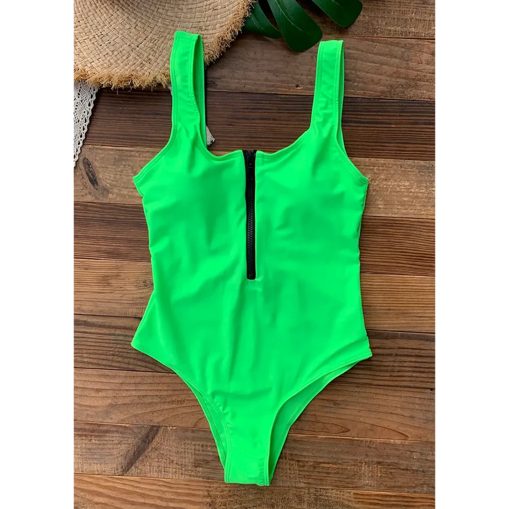 Front Zip Backless One-Piece Monokini Swimsuit - Women’s Clothing & Accessories - Swimsuit / Bikini / One-Piece