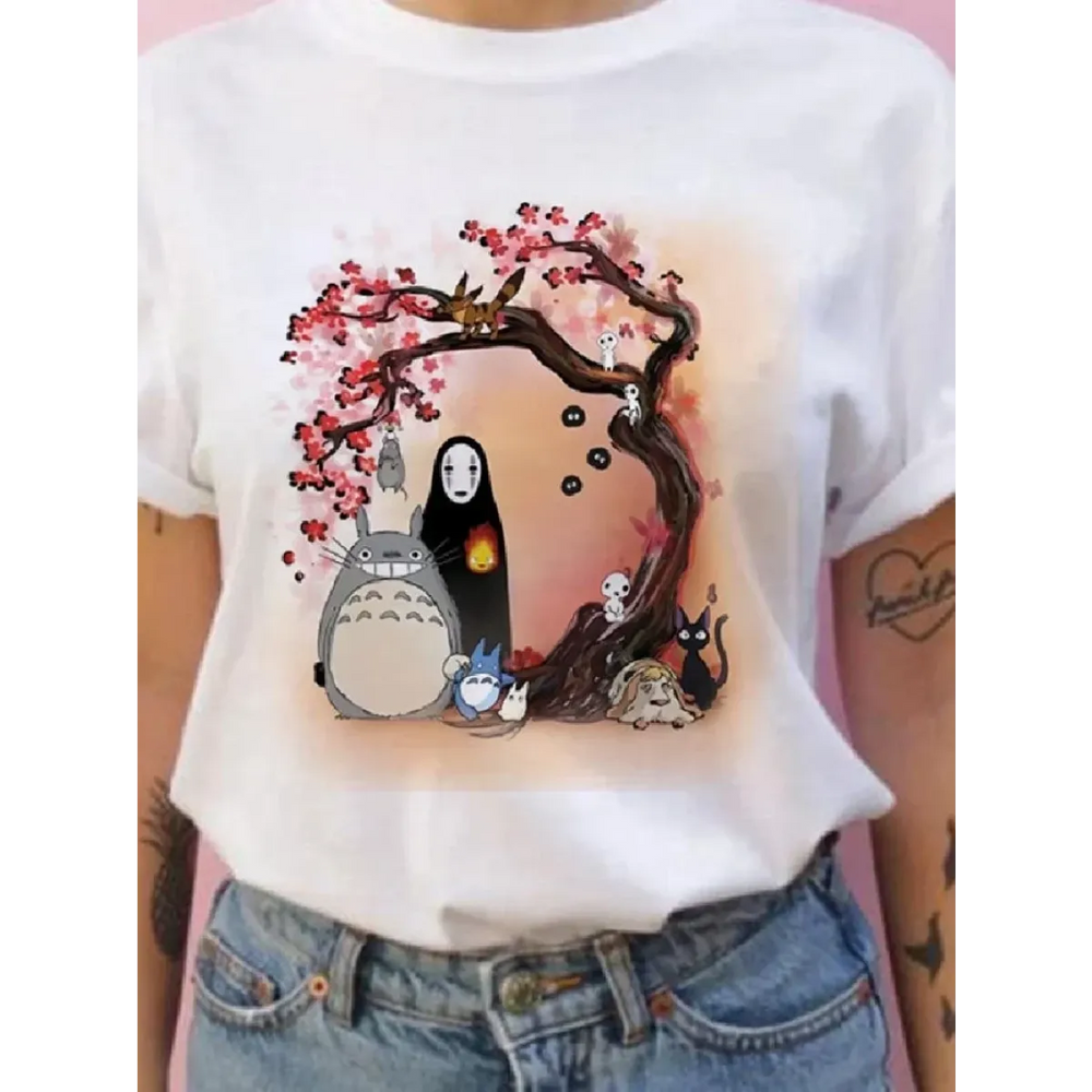 Totoro Harajuku Short Sleeve T-Shirt - Dresses - T-Shirt - 1