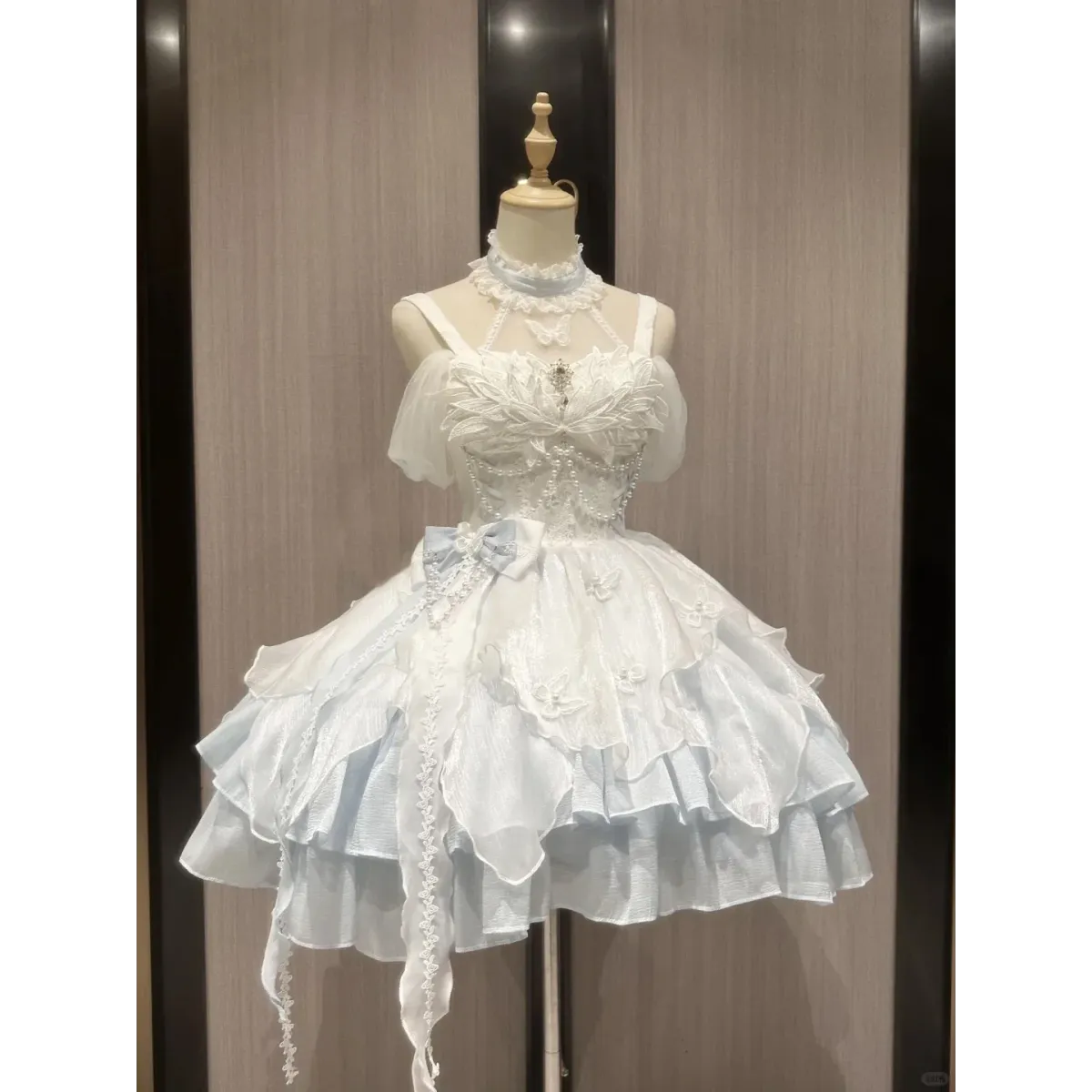 Fairy Elegant Lolita Lace Bow Strap Dress - All Dresses - Lolita Dress - 19