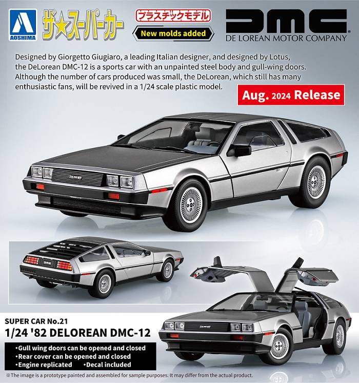 1982 DeLorean DMC 12 1:24 Scale Model Kit Fresh In Scale Model Kits 2025 8 Worldwide Shipping