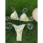 Printed Triangle Micro Thong Bikini Set - Swimsuits - Swimsuit / Bikini / One-Piece Swimwear - 5