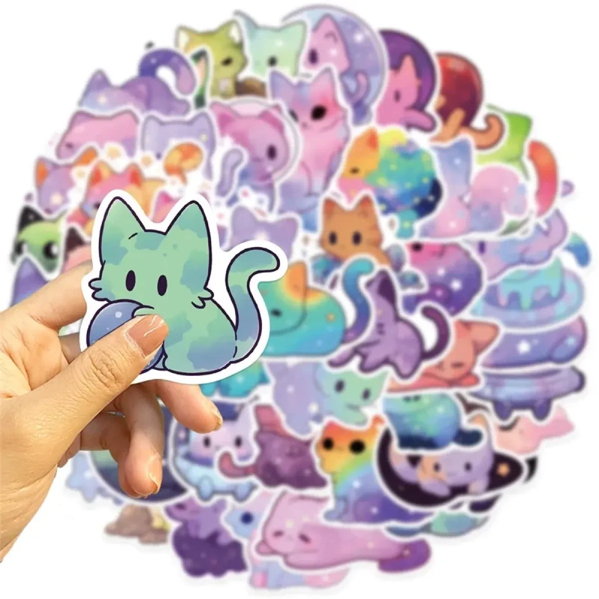 Cute Starry Sky Cat PVC Sticker Pack - Stickers - Sticker / Decal - 3