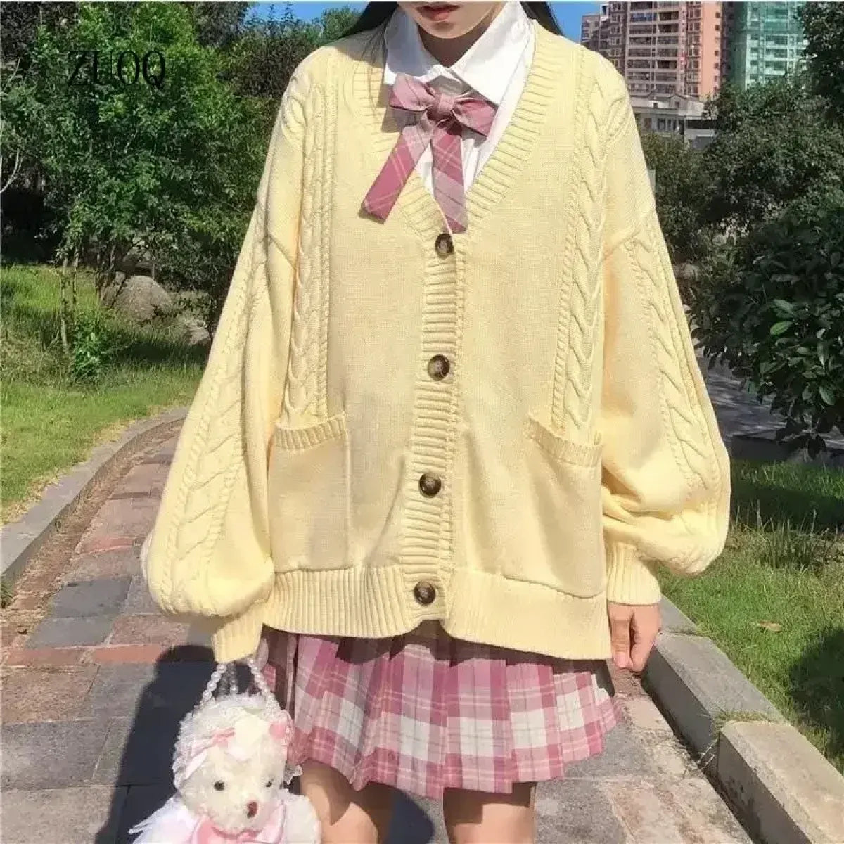 Sweet Japanese Loose Knit Cardigan - Women’s Clothing & Accessories - Cardigan - 1