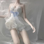 Sweet Lolita Bow One-Piece Swimsuit - Swimsuits - Swimsuit / Bikini / One-Piece Swimwear - 4