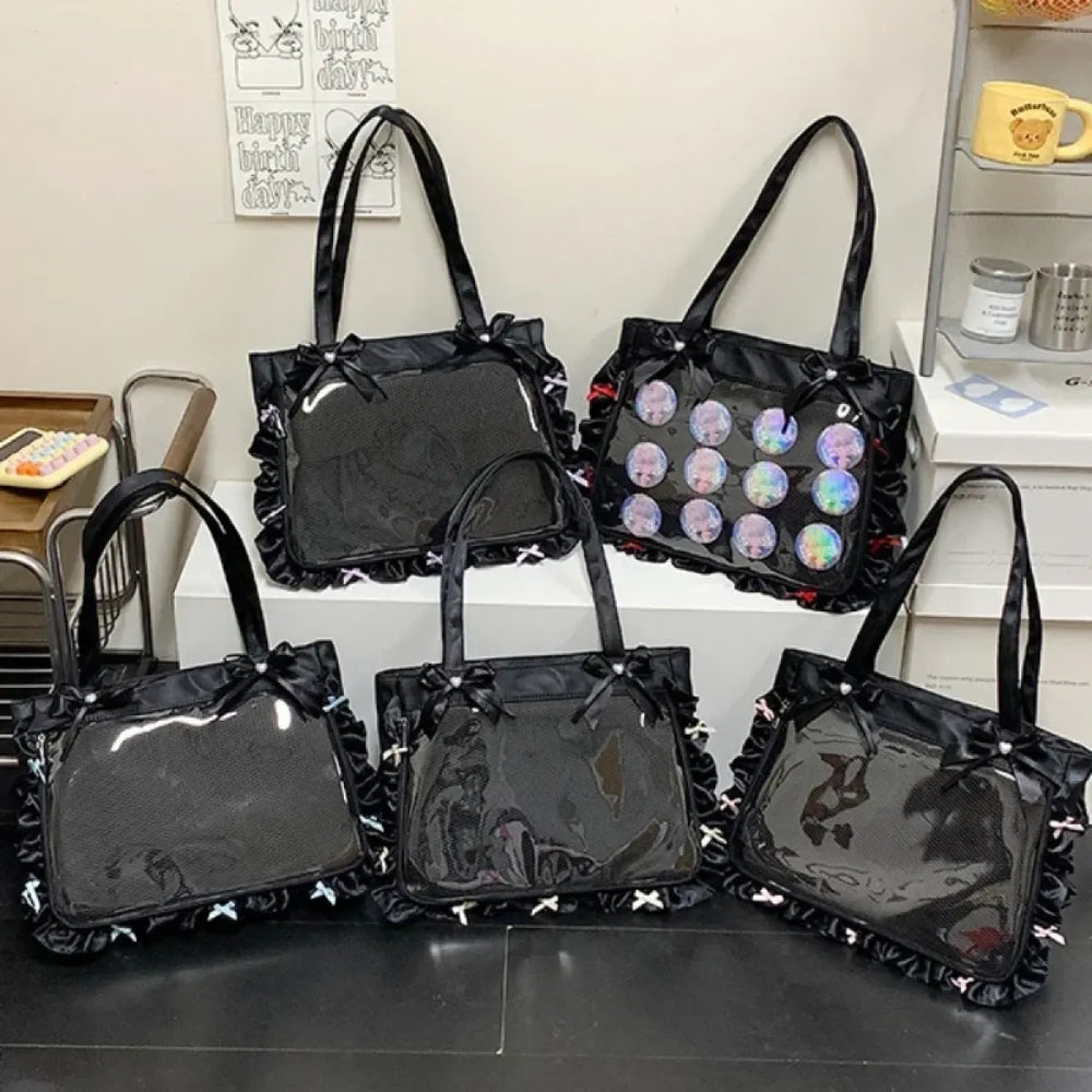 Preppy Bow Messenger Shoulder Bag - Women Bags & Wallets - Shoulder Bag - 1
