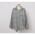 Vintage Preppy Plaid Button-Up Shirt - T-Shirts - Button-Up Shirt - 49
