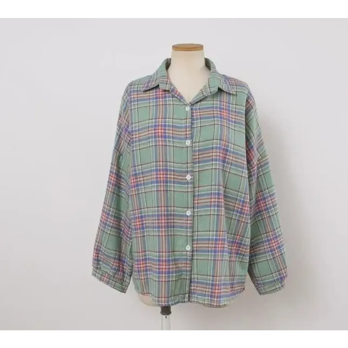Vintage Preppy Plaid Button-Up Shirt - T-Shirts - Button-Up Shirt - 49