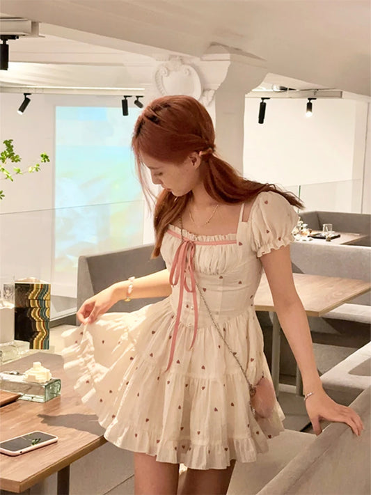 Summer Floral Party Dress - Casual Kawaii Y2K Mini Dress