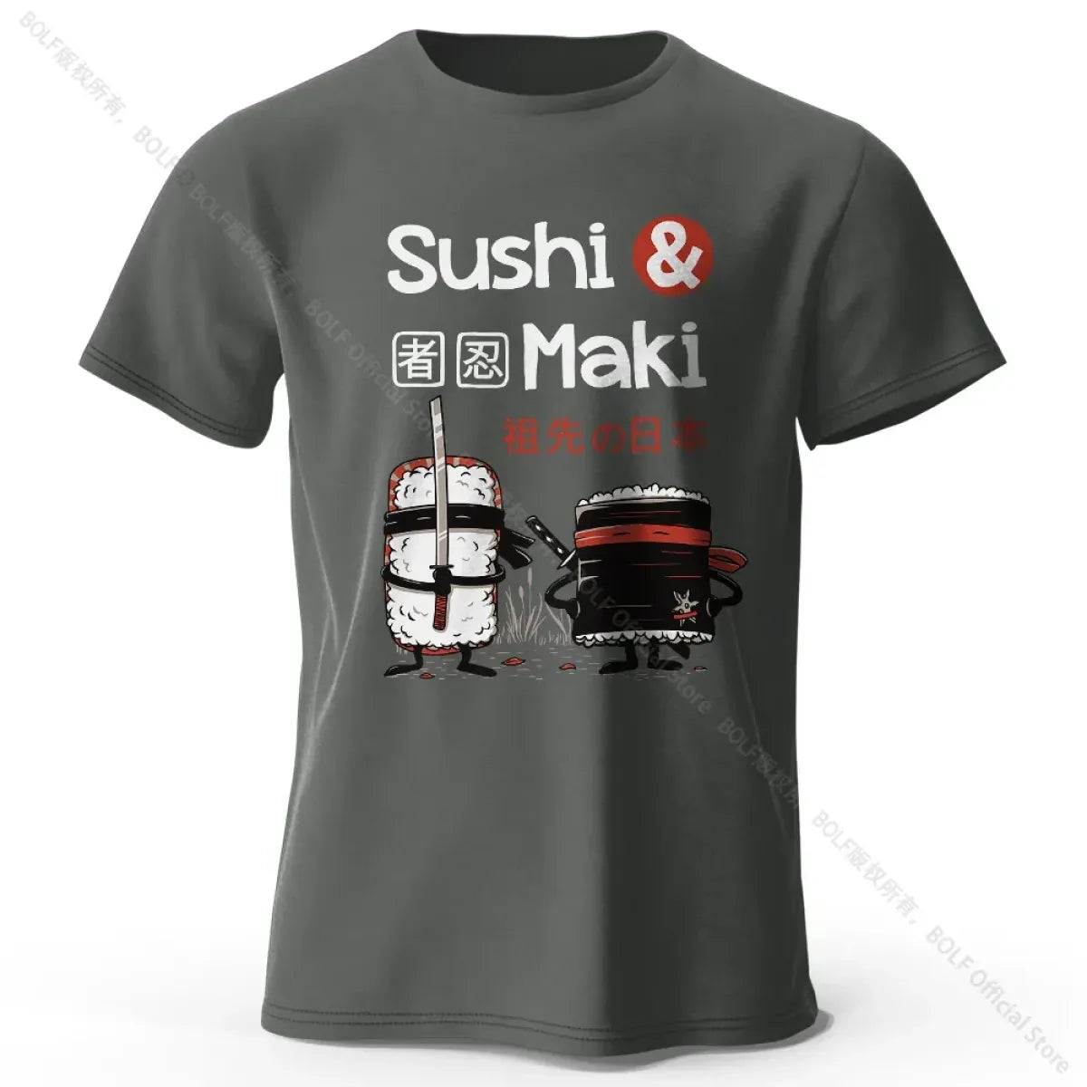 Kawaii Sushi Harajuku Cotton T-Shirt - T-Shirts - T-Shirt - 8