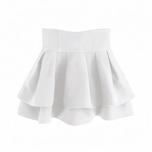 Sweet Black Tiered High Waist Mini Skirt - Bottoms - Mini Skirt - 7