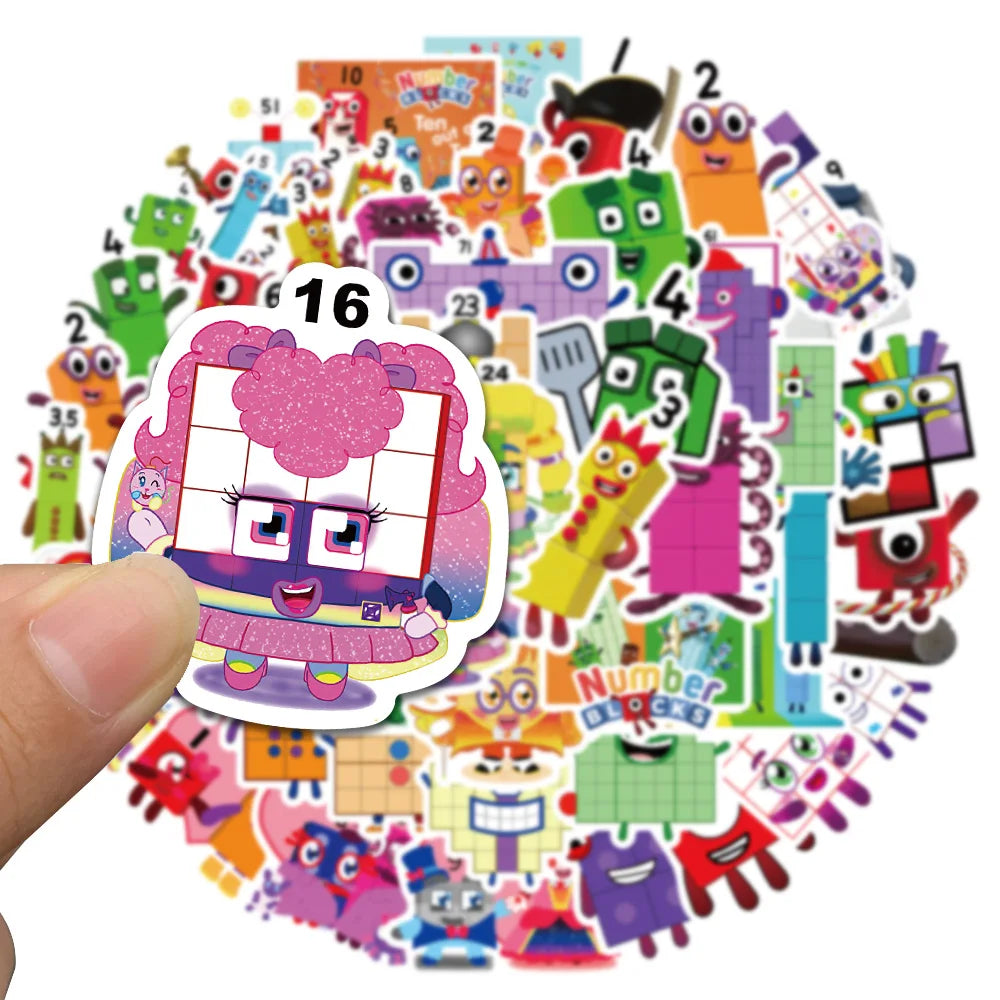 Cute Cartoon Numberblocks Stickers - 10/50pcs - Kawaii Stop - 
