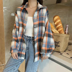 Vintage Preppy Plaid Button-Up Shirt - T-Shirts - Button-Up Shirt - 38