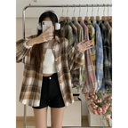 Vintage Preppy Plaid Button-Up Shirt - T-Shirts - Button-Up Shirt - 1
