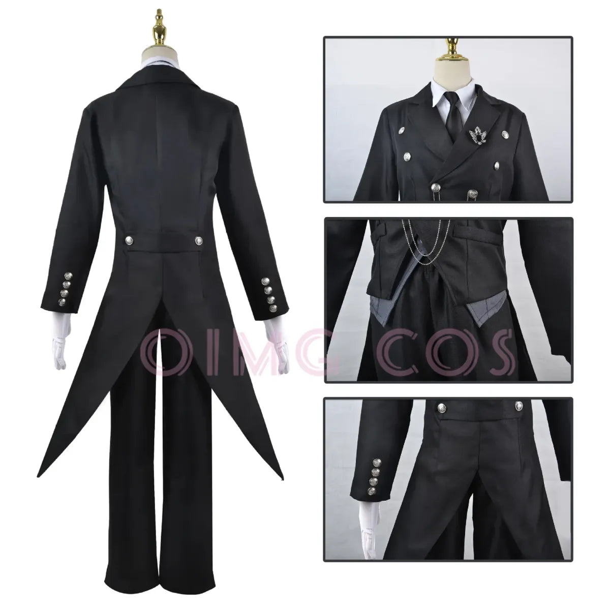 Sebastian Michaelis Black Butler Cosplay Costume Set - Women’s Clothing & Accessories - Cosplay Outfit - 2