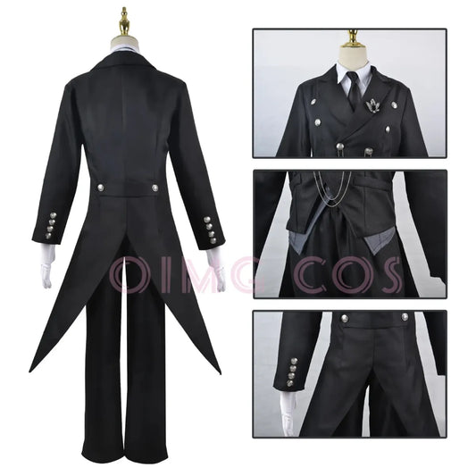 Sebastian Michaelis Black Butler Cosplay Costume Set - Women’s Clothing & Accessories - Cosplay Outfit - 2