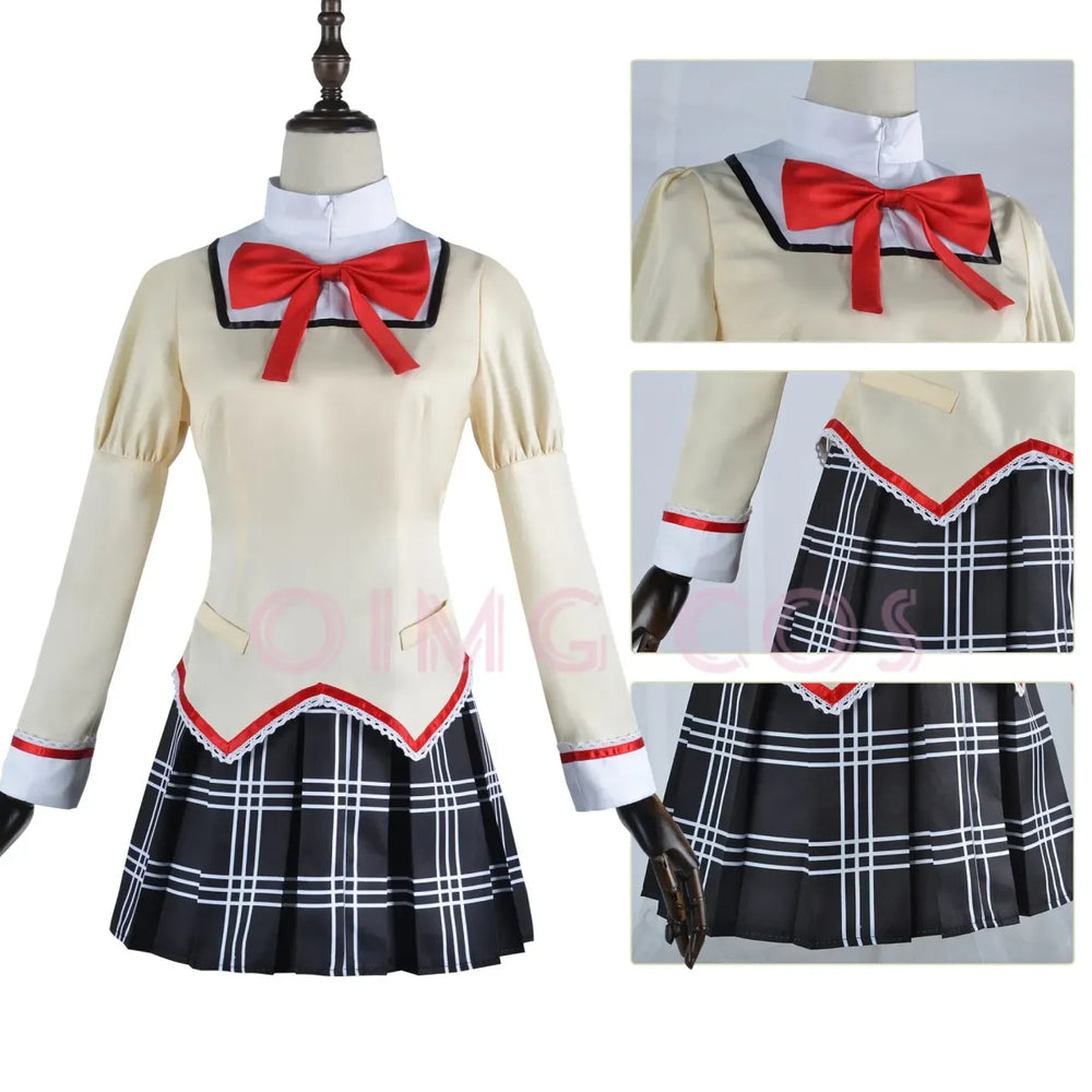 Kaname Madoka Cosplay School Uniform Set - Dresses - Cosplay Outfit - 1