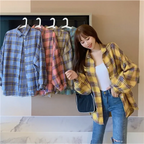 Vintage Preppy Plaid Button-Up Shirt - T-Shirts - Button-Up Shirt - 42