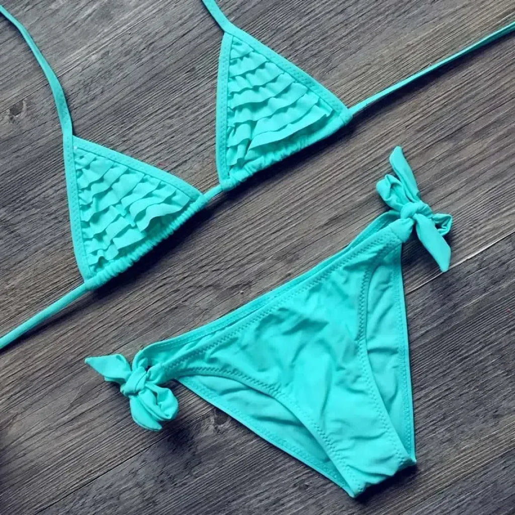 Girls Falbala Two-Piece Bikini Swimsuit Set - Swimsuits - Swimsuit / Bikini / One-Piece Swimwear - 4